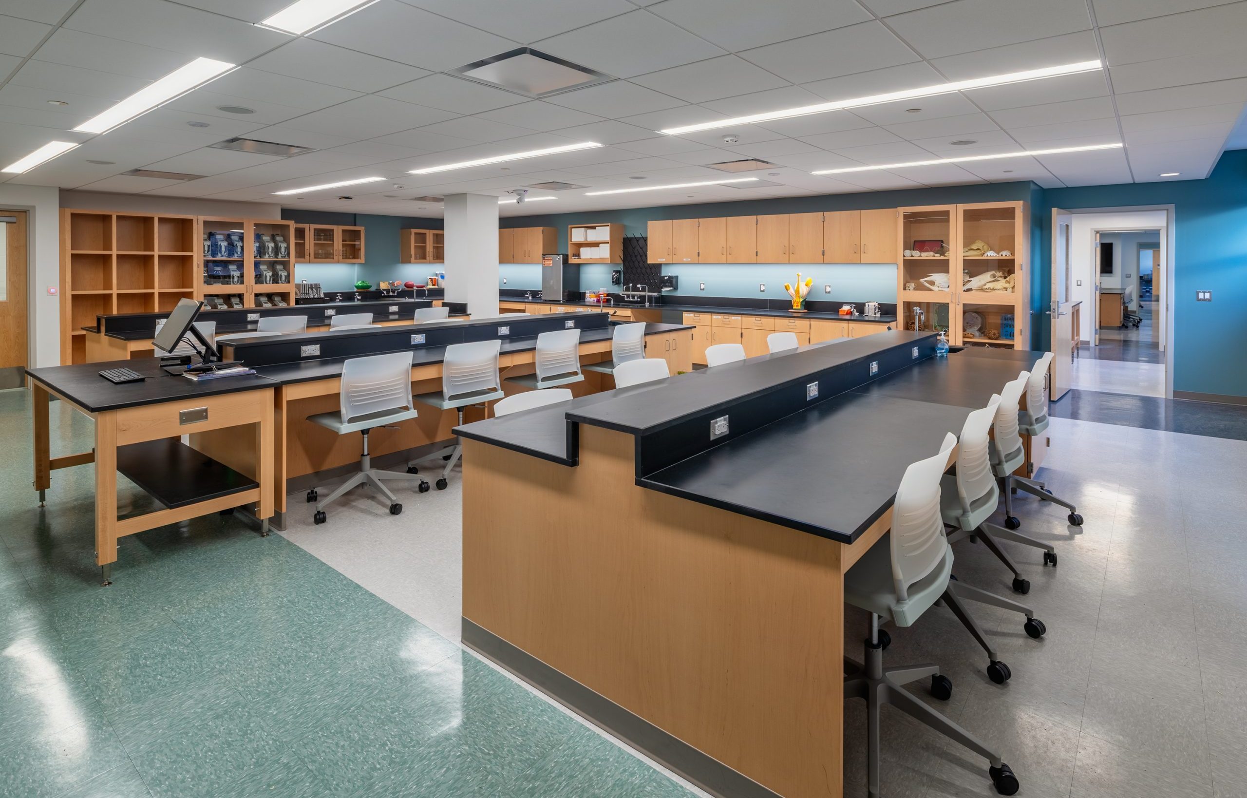 lab space with instructor table