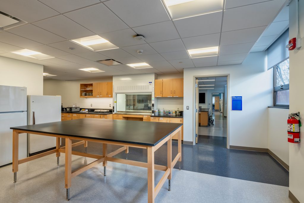 shared lab prep and storage space