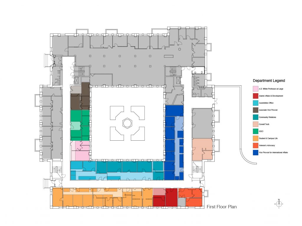 planning chart displaying best use of space for university offices