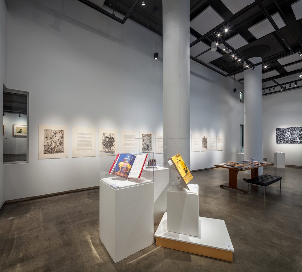 lower gallery with podium displays
